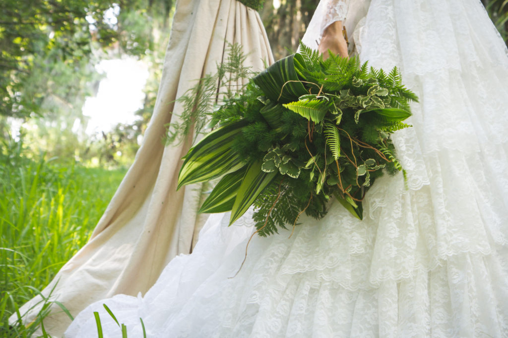 Wedding Gown and Boquet