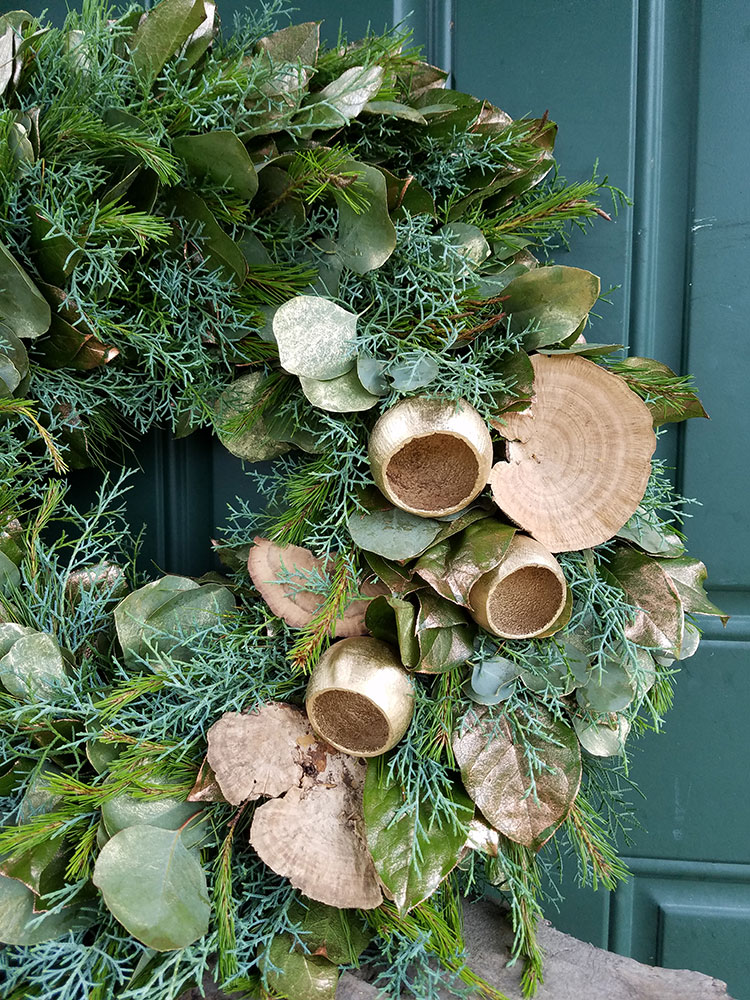 Decorate with a fresh Christmas wreath
