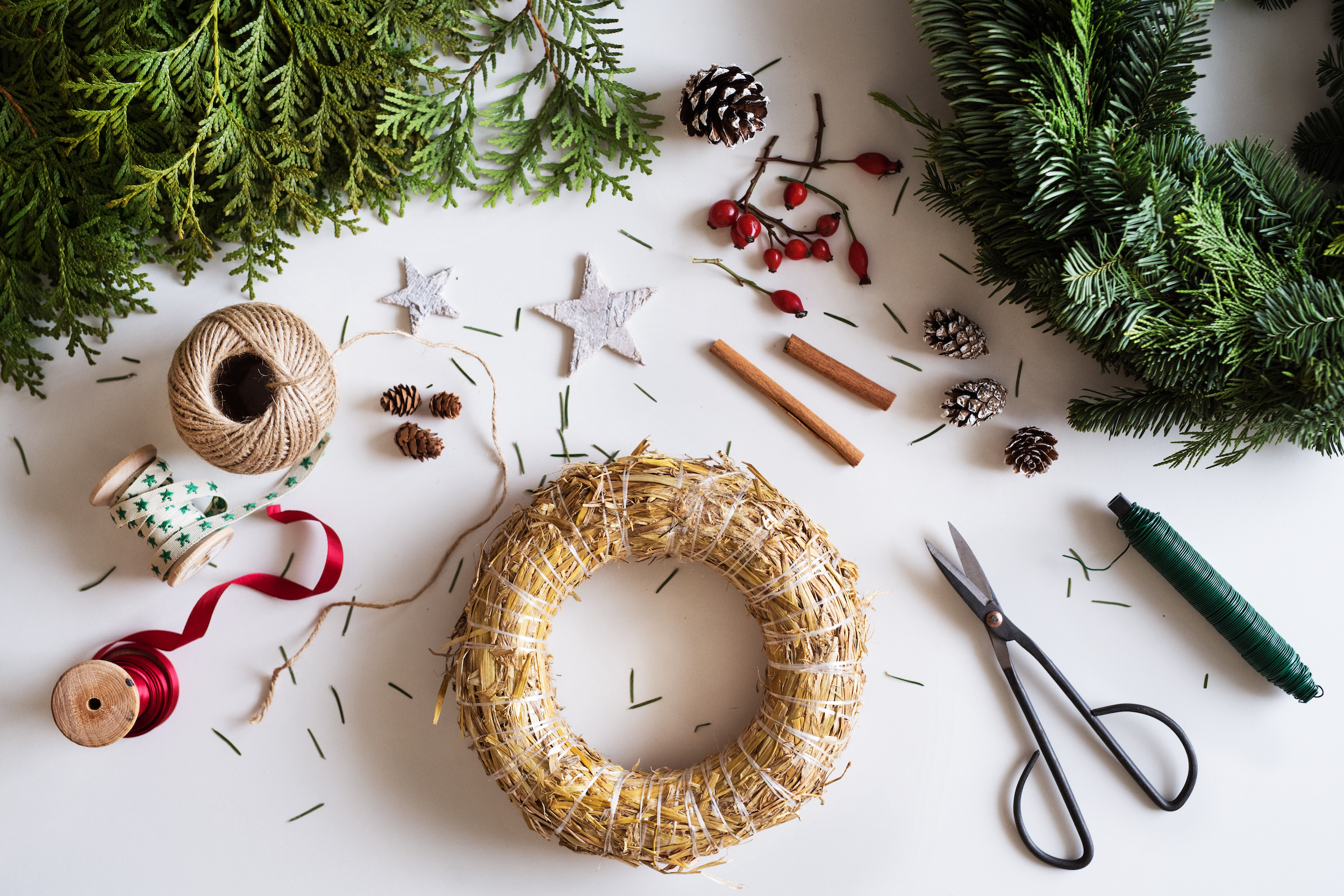 Creating a wreath